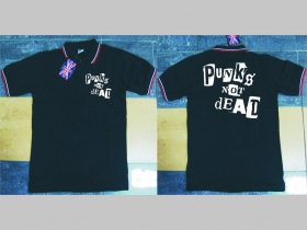 Punks not Dead polokošela s rôznofarebným lemovaním okolo límčekov a rukávov na výber podľa vášho želania!